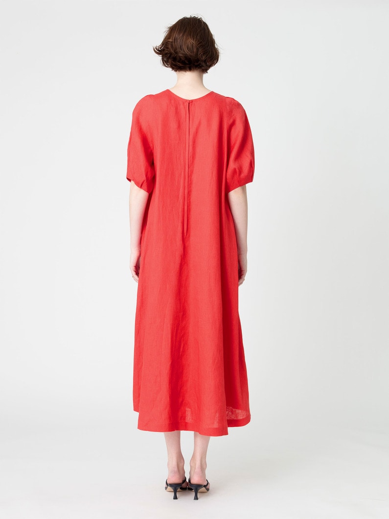 リネン フレア ドレス 詳細画像 red 3
