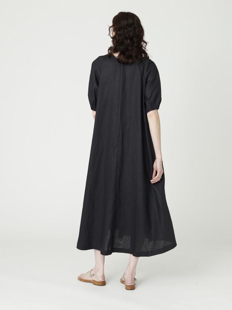 リネン フレア ドレス 詳細画像 black 3