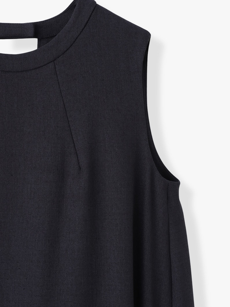 ネックスリット スリーブレス ドレス 詳細画像 ivory 2