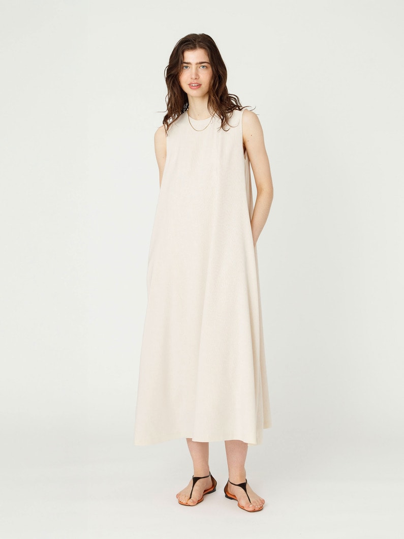 ネックスリット スリーブレス ドレス 詳細画像 ivory 1