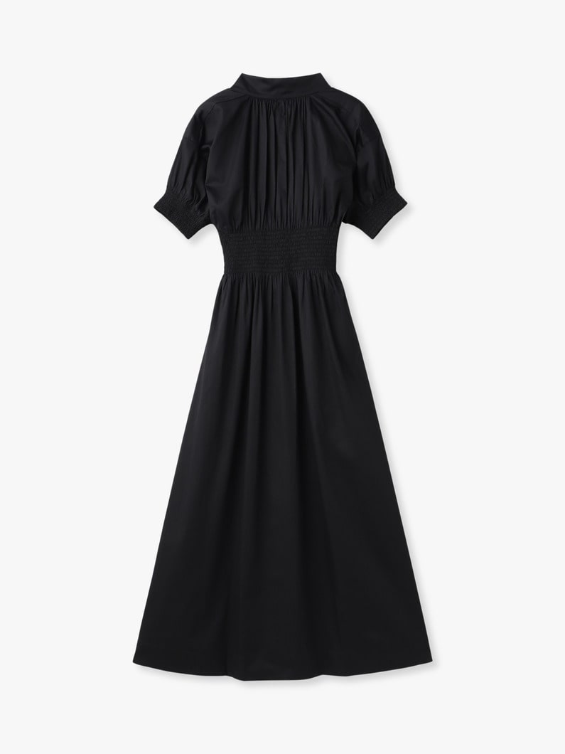 スモッキング ショートスリーブ ドレス 詳細画像 black 1
