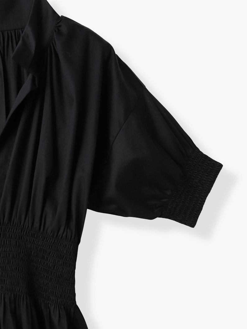 スモッキング ショートスリーブ ドレス 詳細画像 black 2
