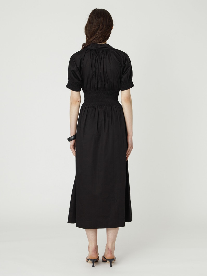 スモッキング ショートスリーブ ドレス 詳細画像 black 3