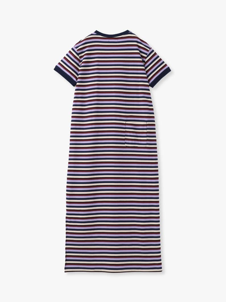 ジャカード ストライプ ドレス 詳細画像 burgundy 1