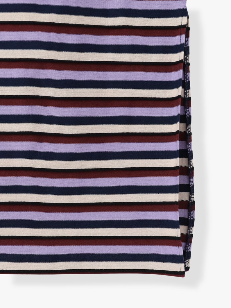 ジャカード ストライプ ドレス 詳細画像 burgundy 3