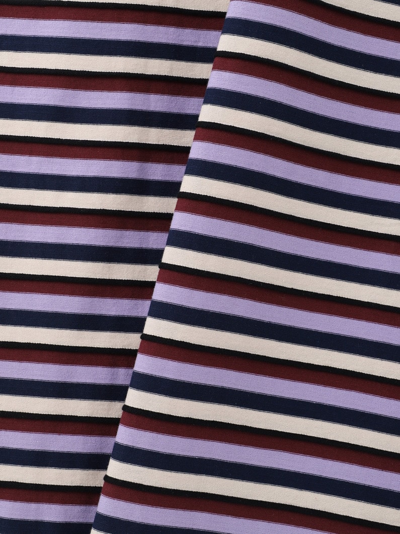 ジャカード ストライプ ドレス 詳細画像 burgundy 4