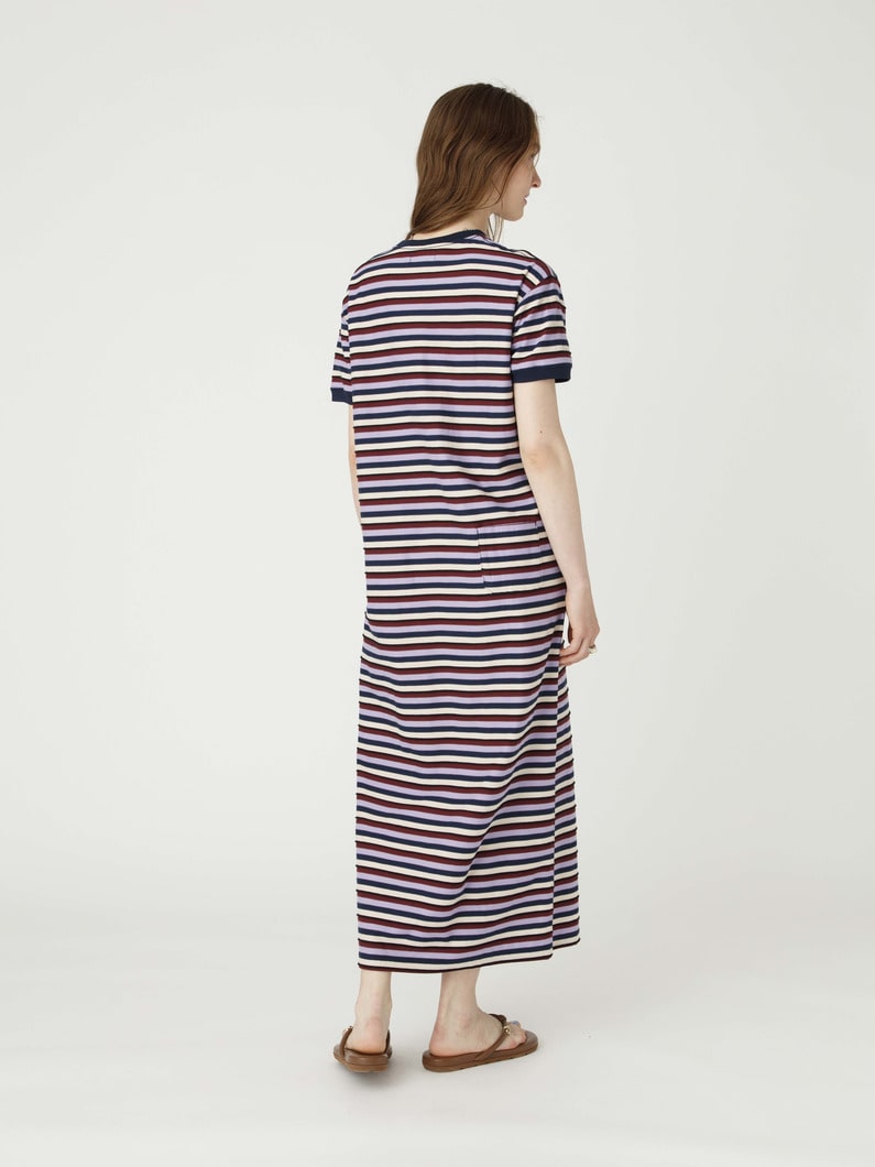 ジャカード ストライプ ドレス 詳細画像 burgundy 3