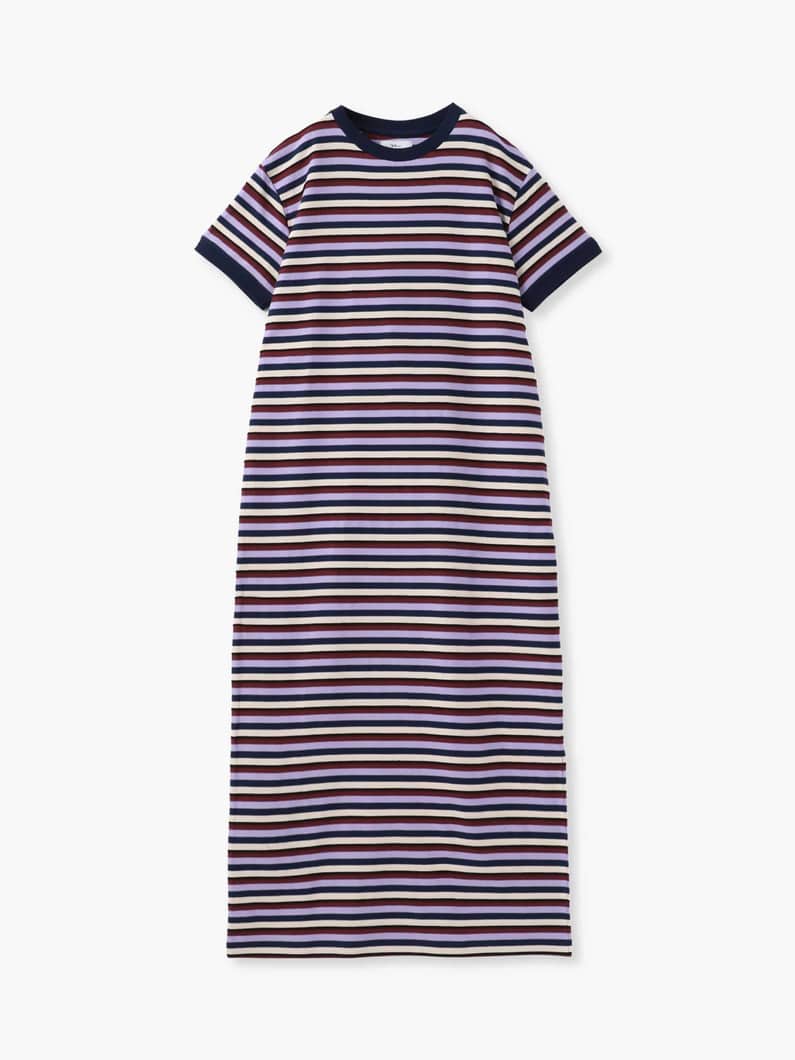 ジャカード ストライプ ドレス 詳細画像 burgundy 4
