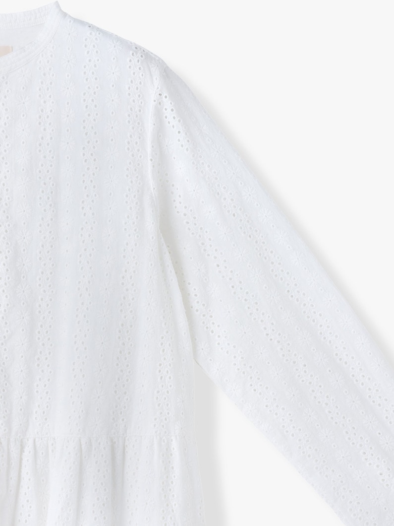 カットワーク ティアード ドレス 詳細画像 white 2