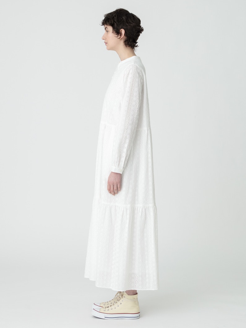 カットワーク ティアード ドレス 詳細画像 white 2