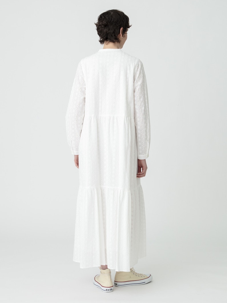 カットワーク ティアード ドレス 詳細画像 white 3