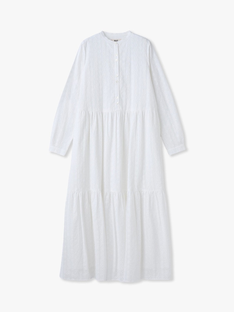 カットワーク ティアード ドレス 詳細画像 white 4