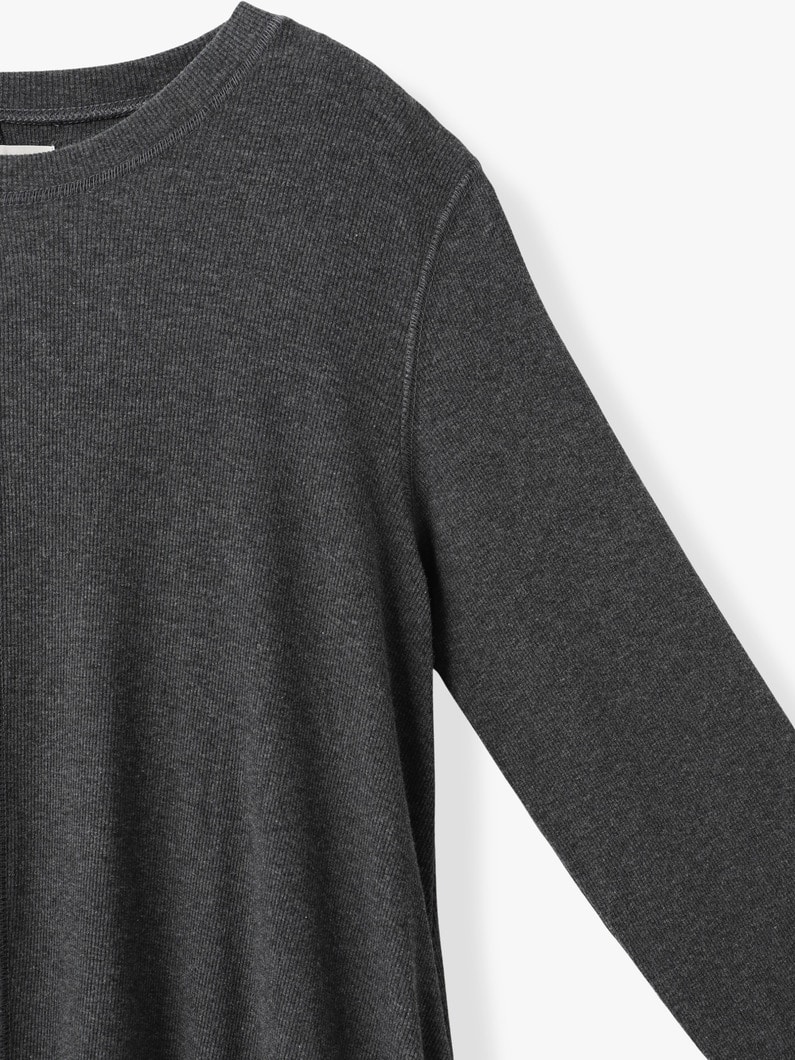 リブ フレア ロングドレス 詳細画像 charcoal gray 2