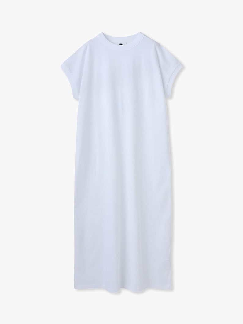 ドライコットン ジャージー ドレス（ホワイト/ブラック/チャコールグレー） 詳細画像 white 4
