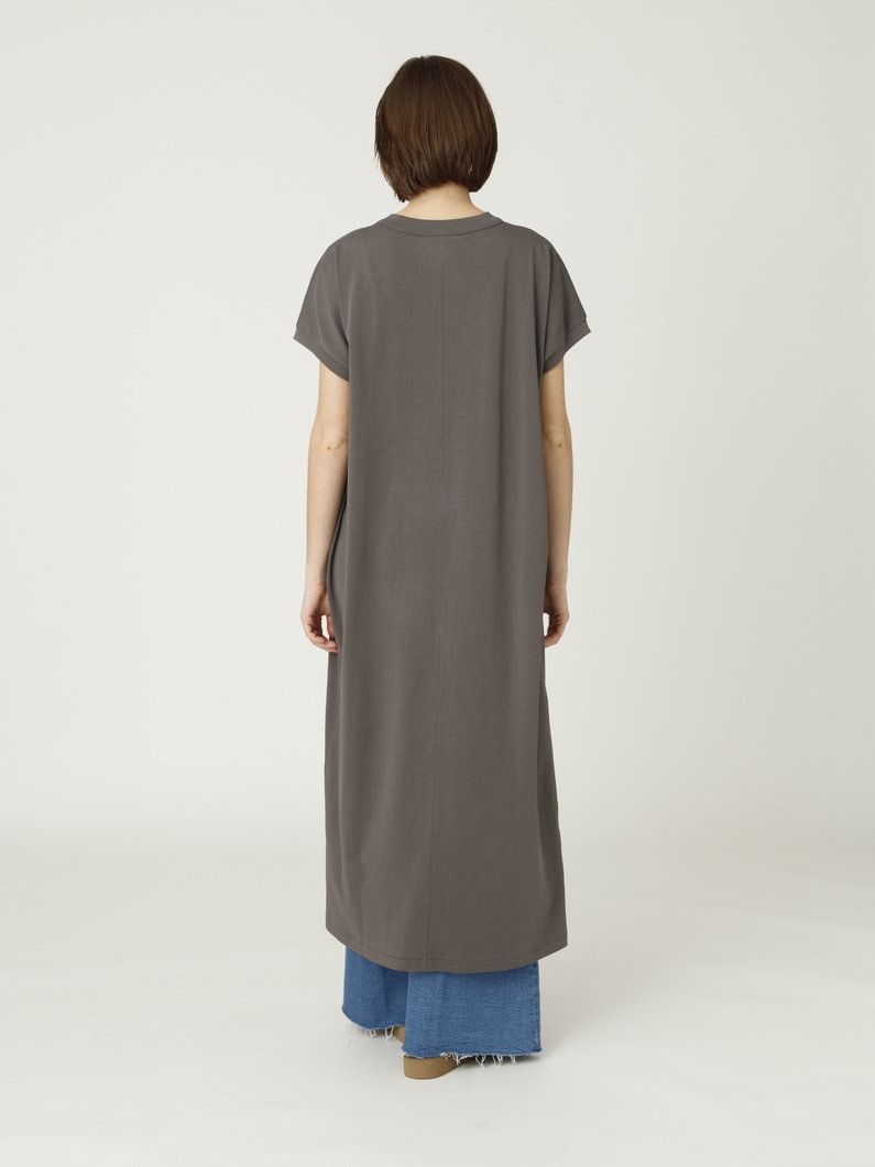 ドライコットン ジャージー ドレス（ホワイト/ブラック/チャコールグレー） 詳細画像 charcoal gray 3