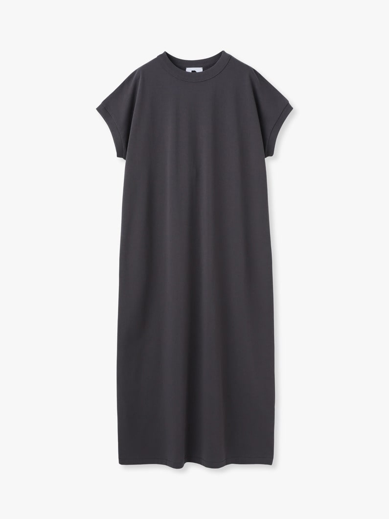 ドライコットン ジャージー ドレス（ホワイト/ブラック/チャコールグレー） 詳細画像 charcoal gray 4