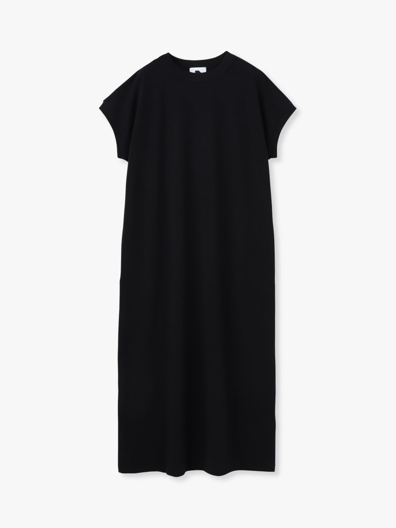 ドライコットン ジャージー ドレス（ホワイト/ブラック/チャコールグレー） 詳細画像 black 4