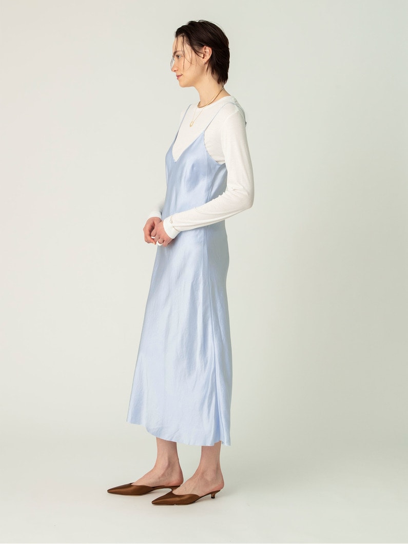 キャミソール ドレス（ライトブルー/ブラウン/パープル） 詳細画像 light blue 2