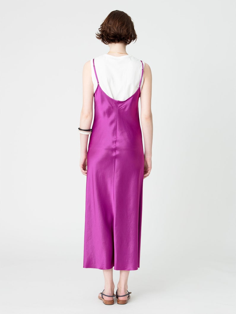 キャミソール ドレス（ライトブルー/ブラウン/パープル） 詳細画像 purple 3