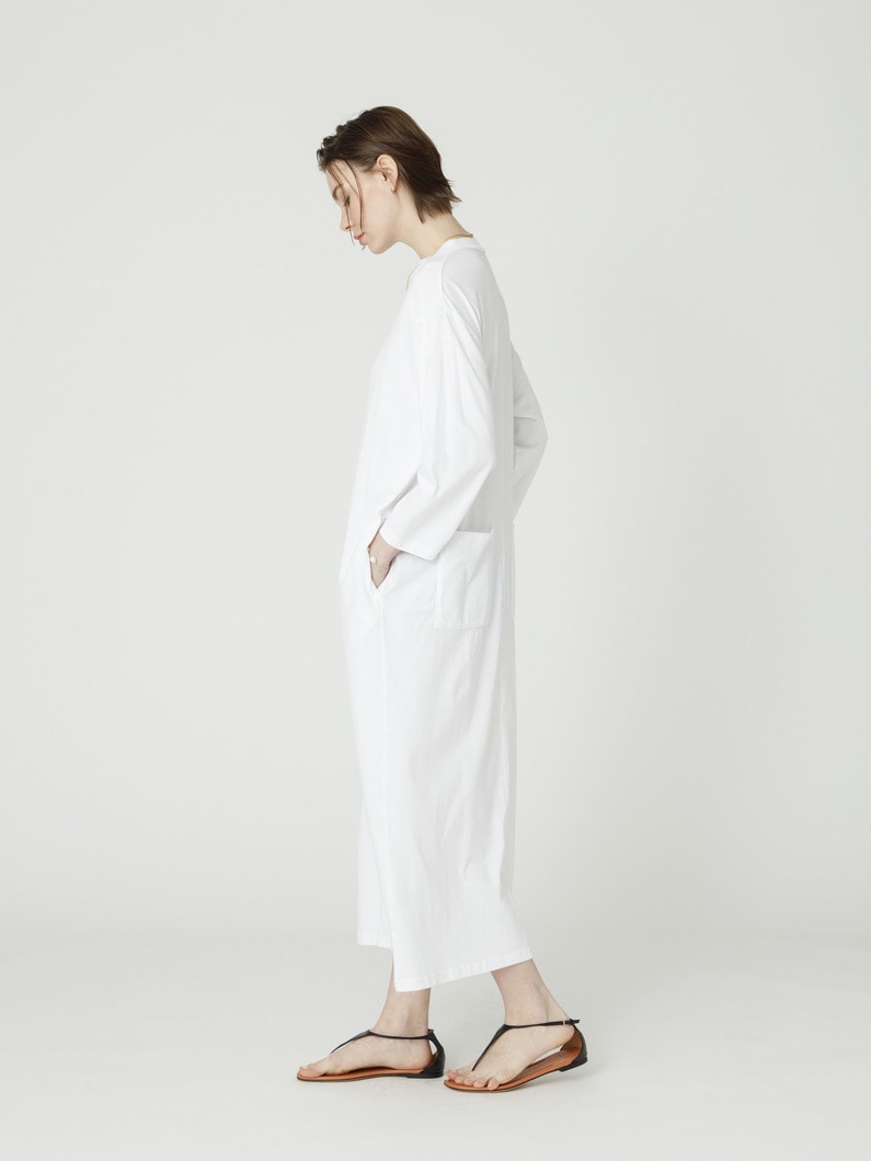 サステナブルコットン ロングスリーブ ドレス 詳細画像 white 2