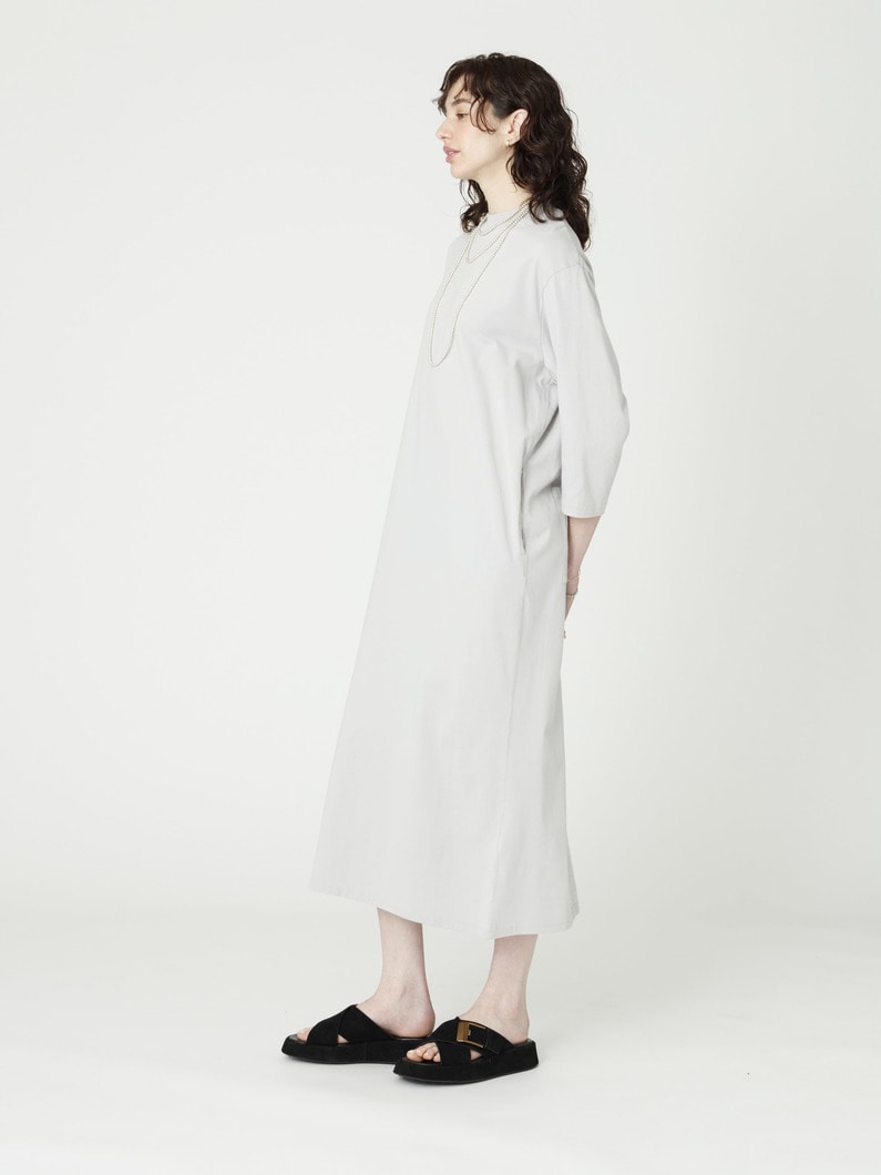 サステナブルコットン ロングスリーブ ドレス 詳細画像 light gray 2