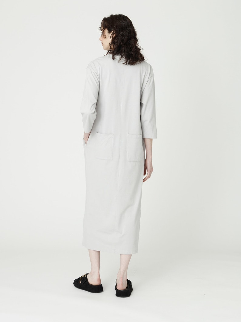 サステナブルコットン ロングスリーブ ドレス 詳細画像 light gray 3