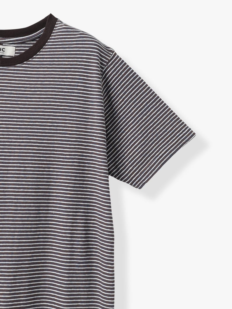 ナローストライプ カットソー ドレス 詳細画像 brown 2