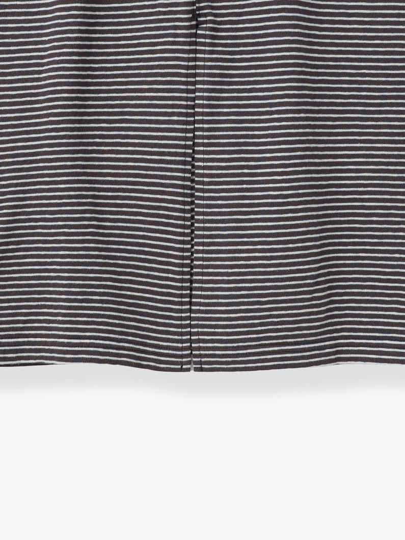 ナローストライプ カットソー ドレス 詳細画像 brown 3
