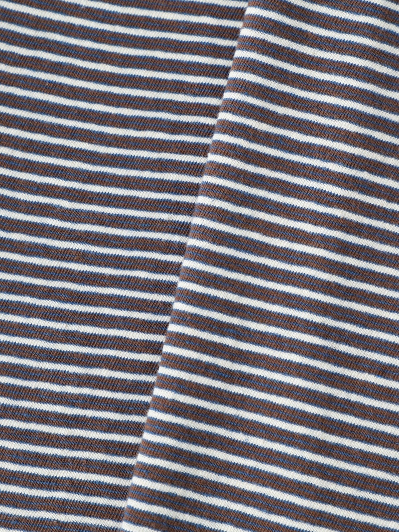ナローストライプ カットソー ドレス 詳細画像 brown 4