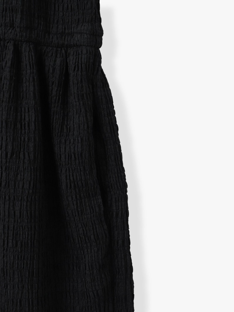 シャーリング スリーブレス ドレス 詳細画像 black 3