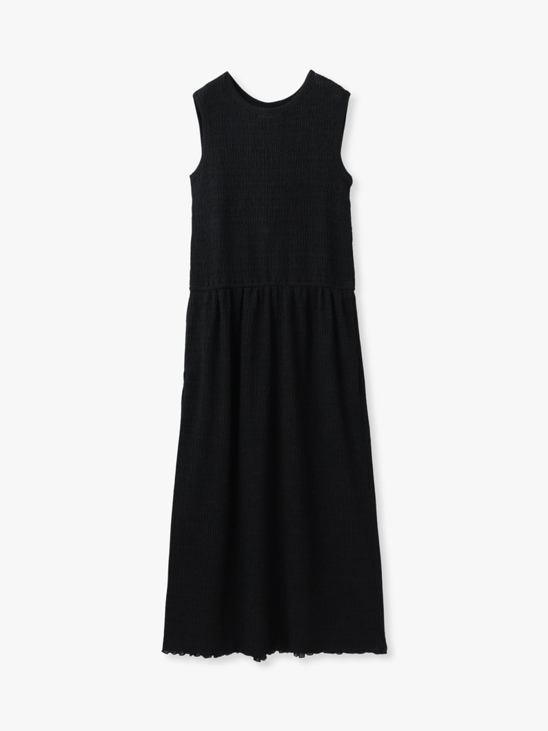 シャーリング スリーブレス ドレス 詳細画像 black 4