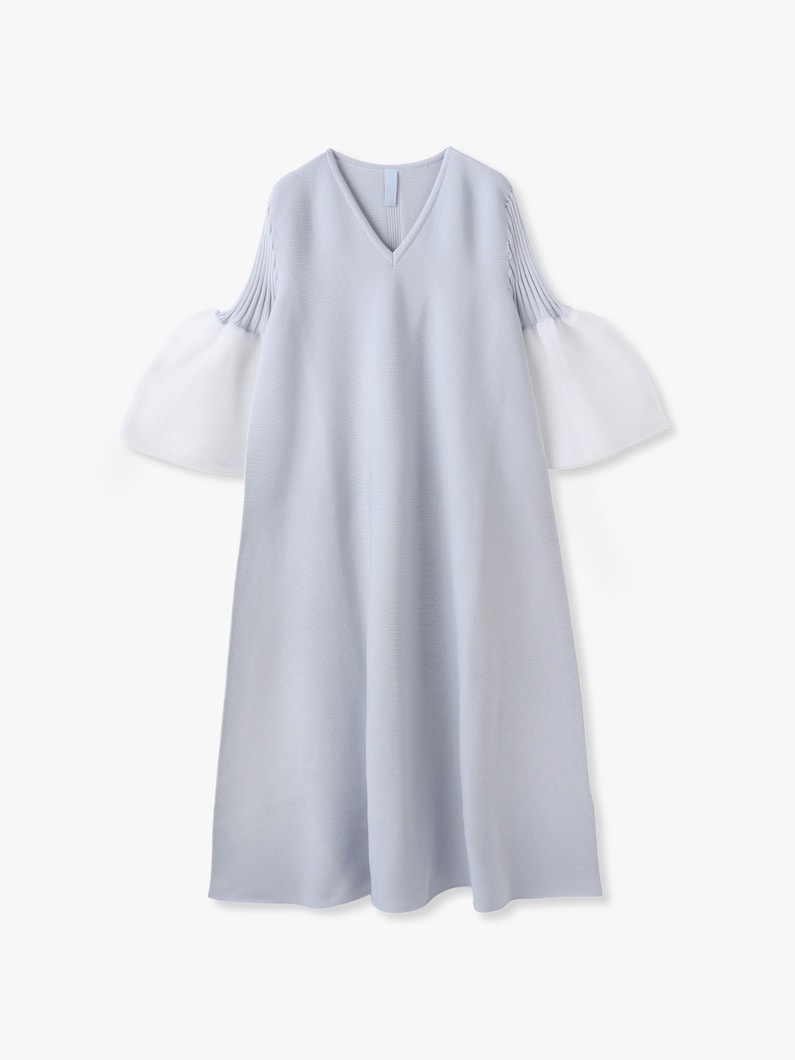 ポッタリー ルーセント ロング ベルスリーブ フレアドレス 詳細画像 gray 1