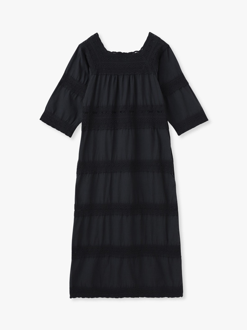 レース ディティール ロングドレス 詳細画像 white 1