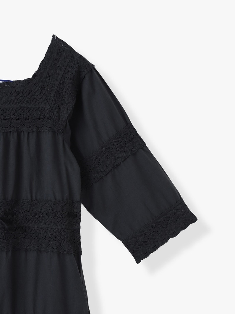 レース ディティール ロングドレス 詳細画像 white 2