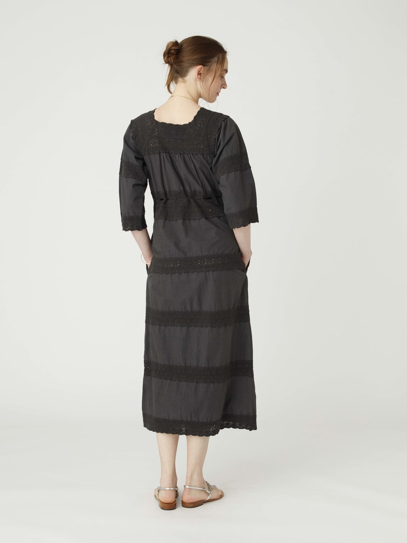 レース ディティール ロングドレス 詳細画像 charcoal gray 3