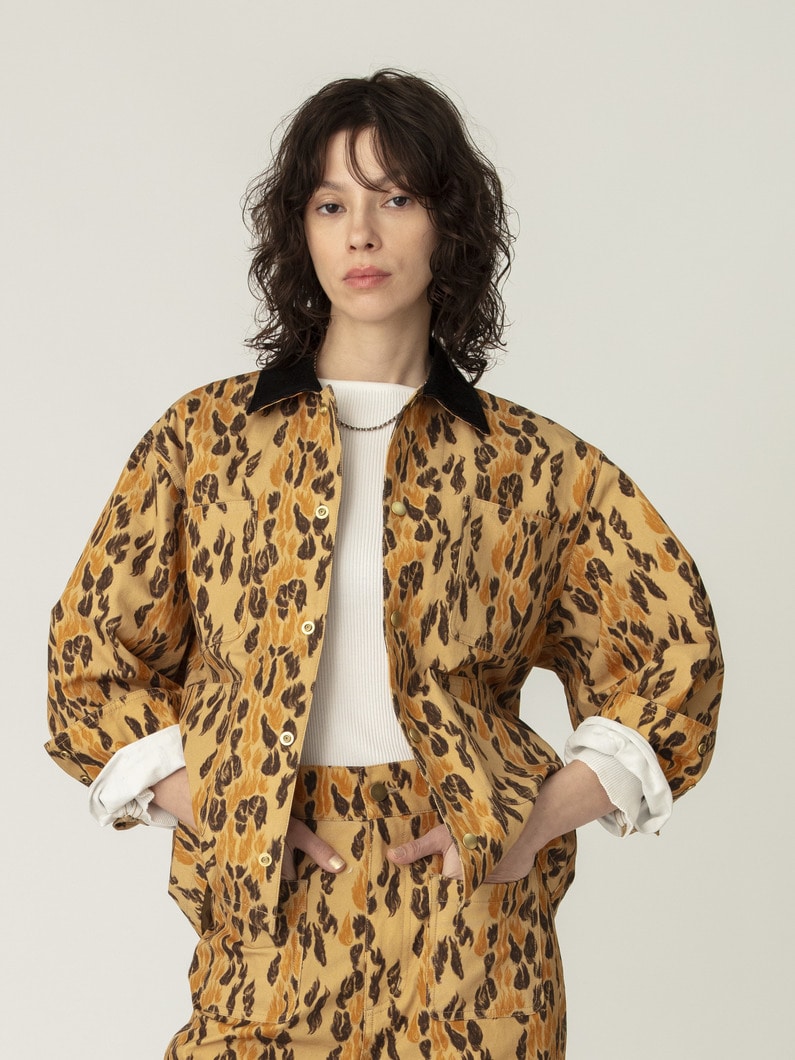 レオパード ダック カバーオール 詳細画像 beige 2