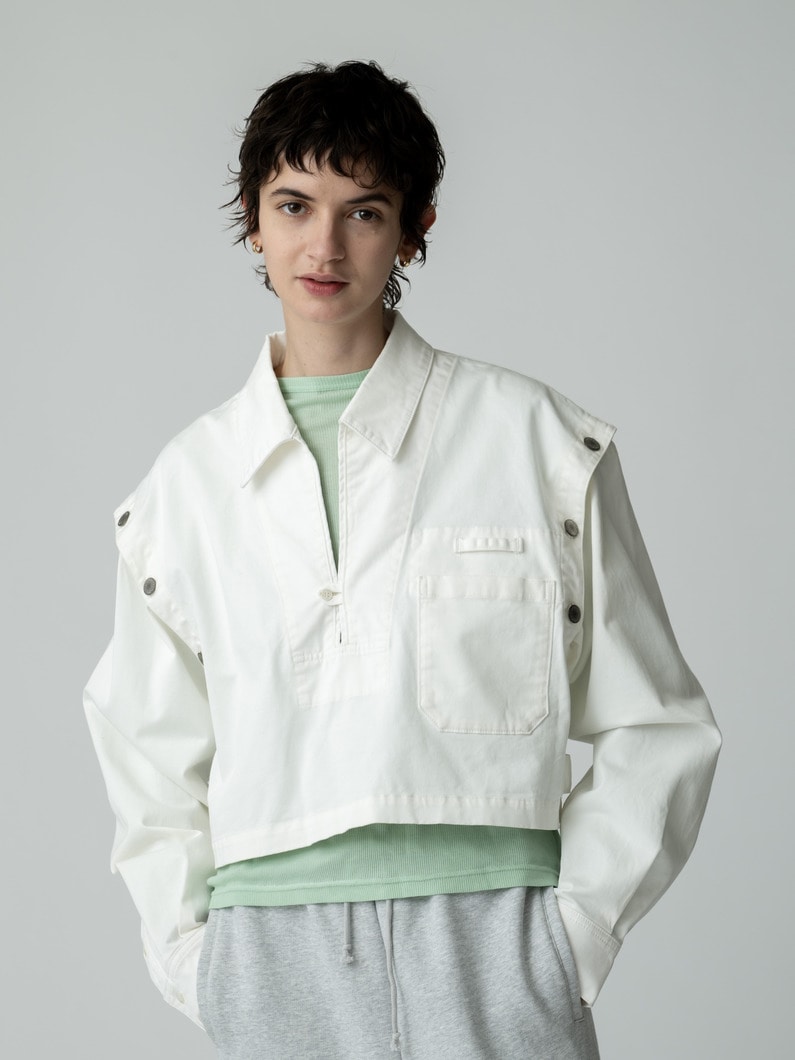 2WAY ワーク プルオーバー 詳細画像 white 2