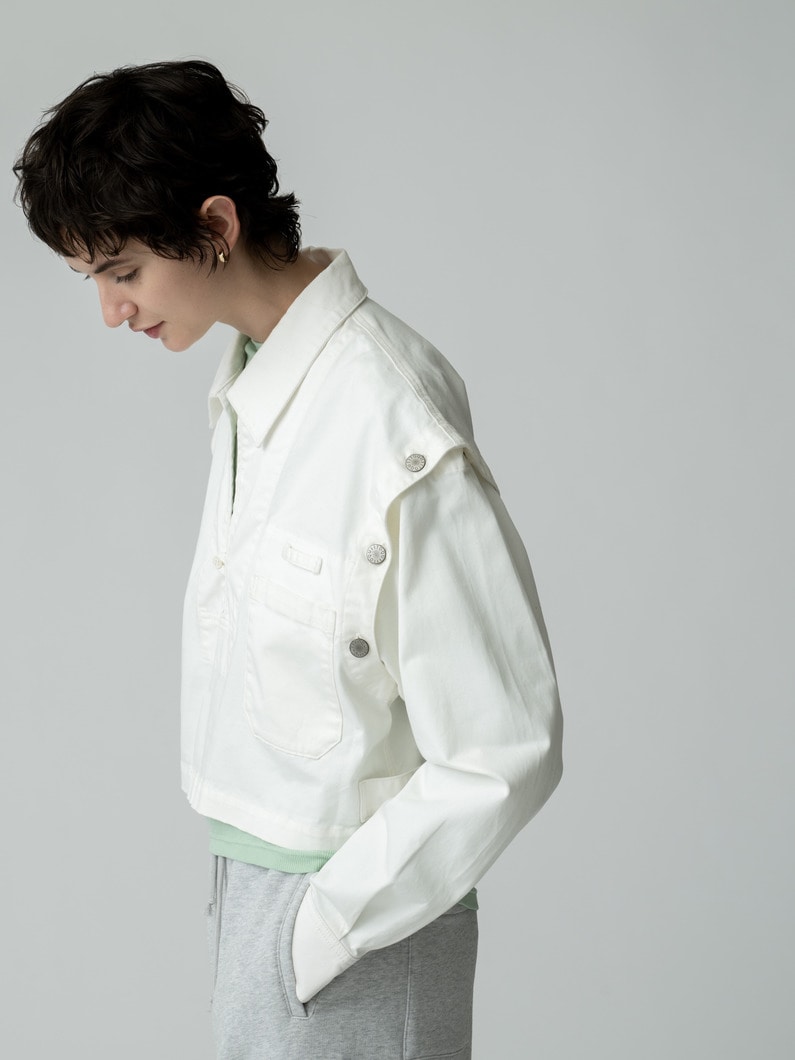 2WAY ワーク プルオーバー 詳細画像 white 3