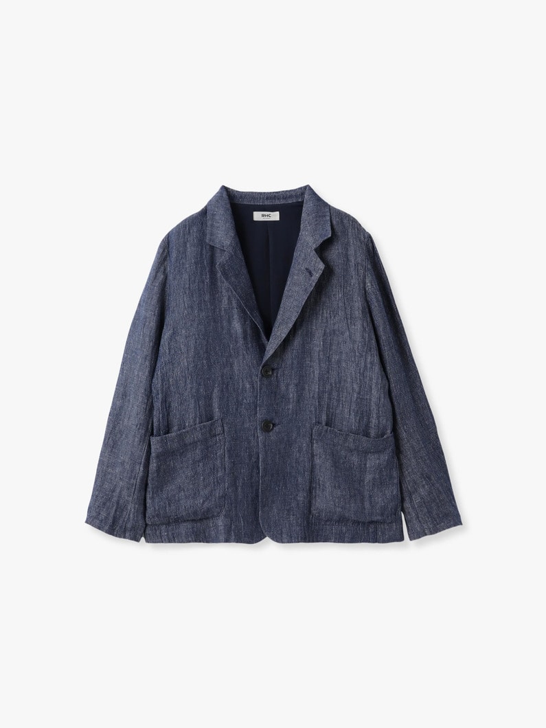 リネン ジャケット（ネイビー） 詳細画像 navy 5