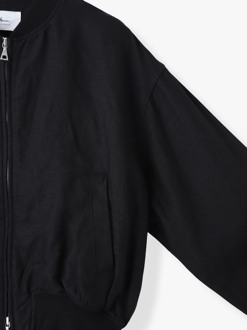 レーヨンリネン ジップ ブルゾン 詳細画像 beige 2