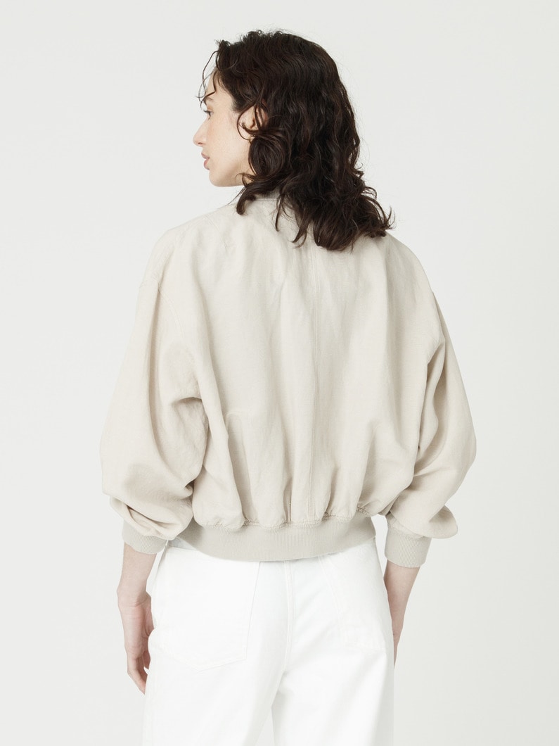 レーヨンリネン ジップ ブルゾン 詳細画像 beige 3