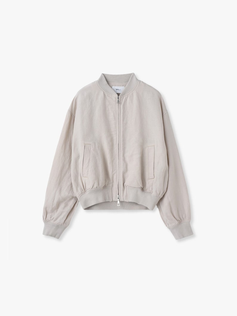 レーヨンリネン ジップ ブルゾン 詳細画像 beige 4