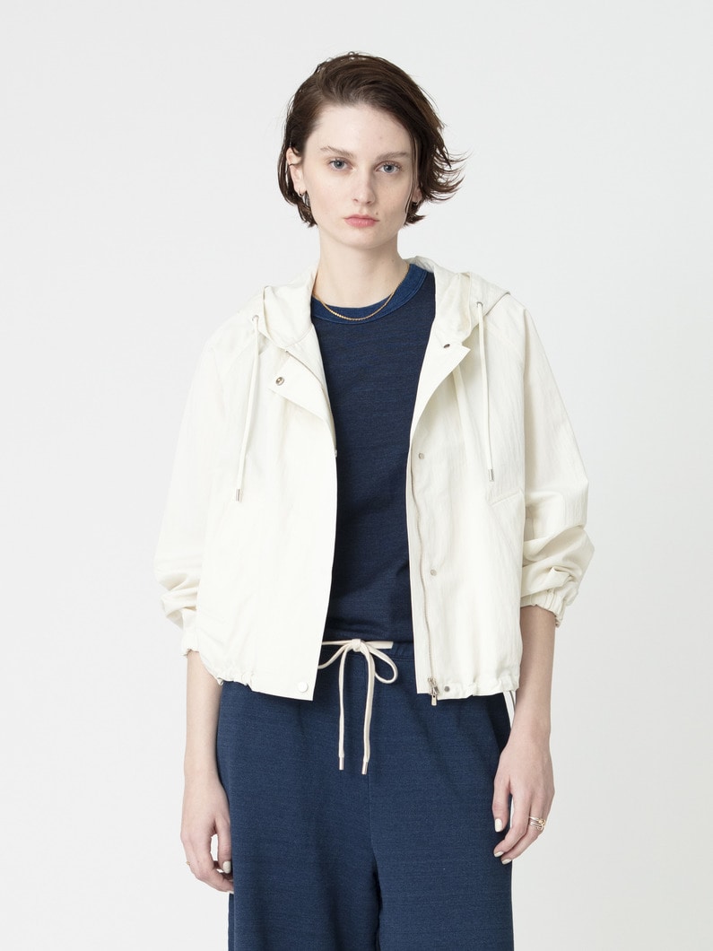 コットンナイロン ギャザー ブルゾン 詳細画像 ivory 1