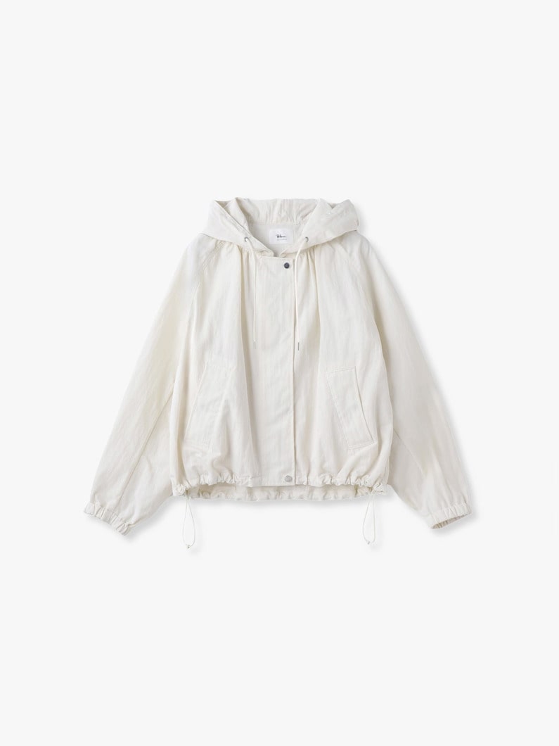 コットンナイロン ギャザー ブルゾン 詳細画像 ivory 3