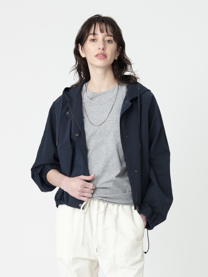 コットンナイロン ギャザー ブルゾン 詳細画像 navy