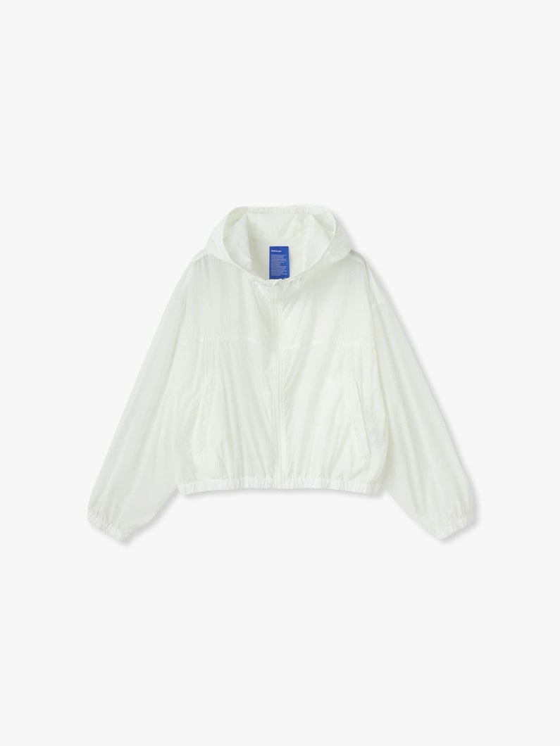 ネットプラス ナイロン ジップフーディー 詳細画像 white 4