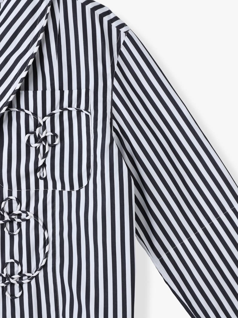 スモッキング ストライプ ジャケット 詳細画像 black 2