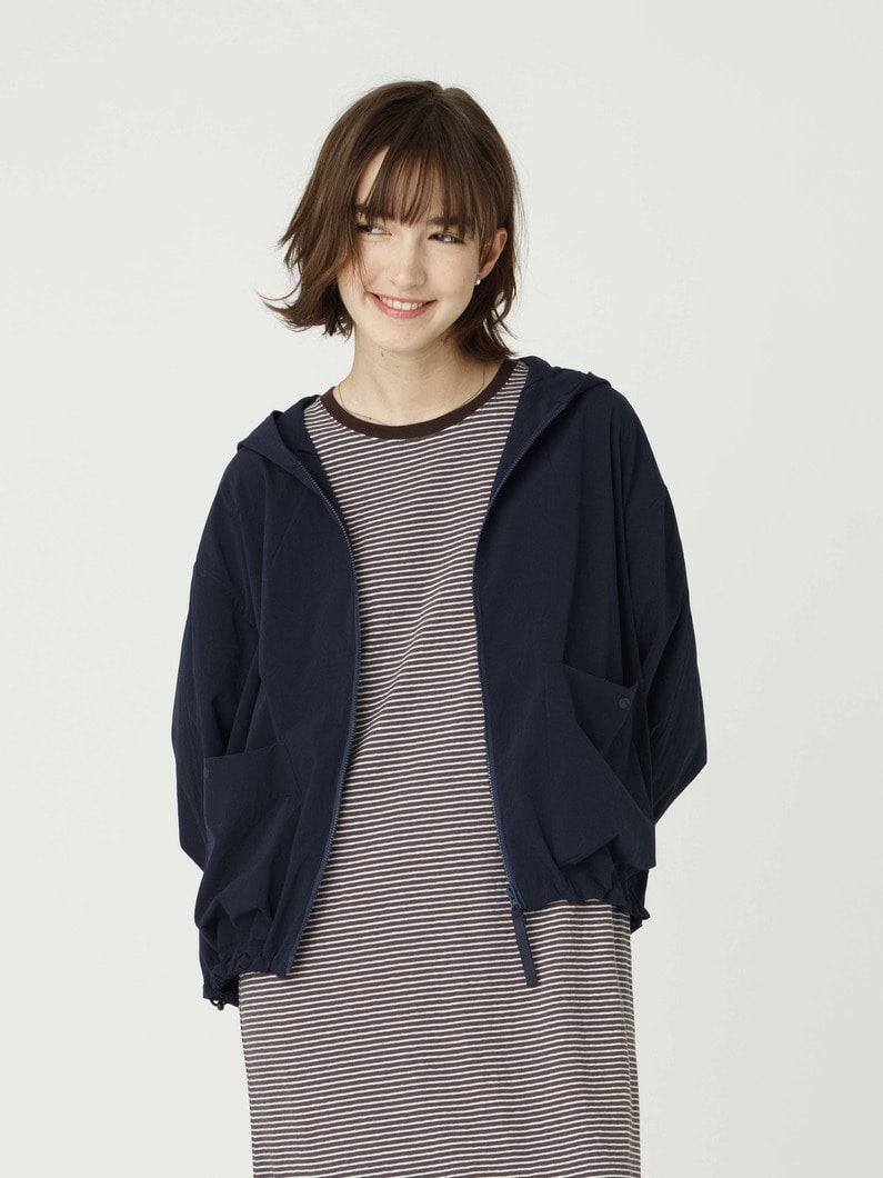 フーディー ジャケット（アイボリー/ネイビー） 詳細画像 navy 3