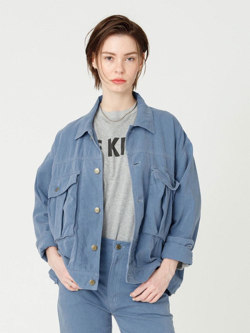 オーバーダイ デニムジャケット 詳細画像 blue