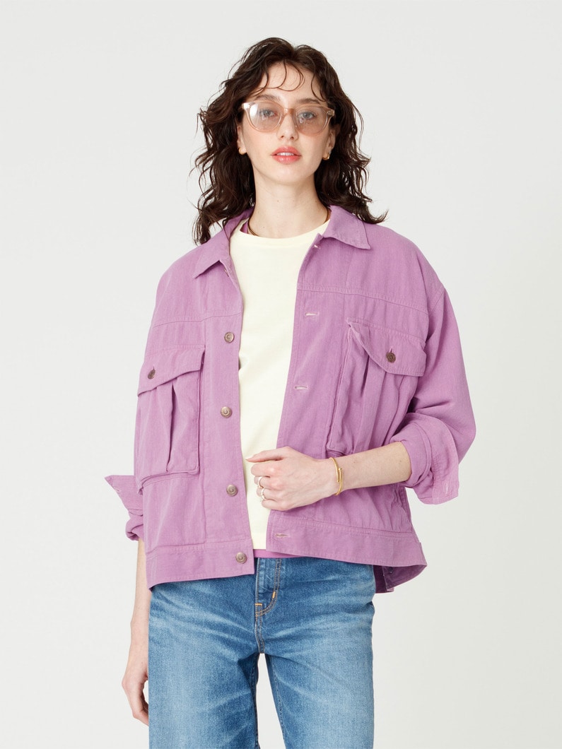 オーバーダイ デニムジャケット 詳細画像 lavender 1